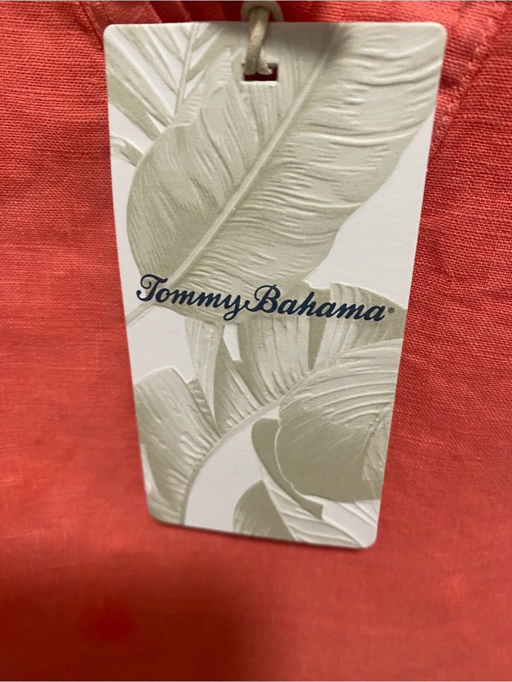 Tommy Bahama Two Palms Linen Double Ruffle Dress Sleeveless Coral NWT - Picture 4 of 6